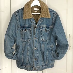 Topman Faux shearling Jean Jacket